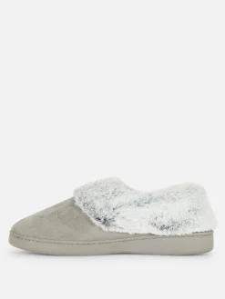 Chaussons Mocassins Doublés En Fausse Fourrure