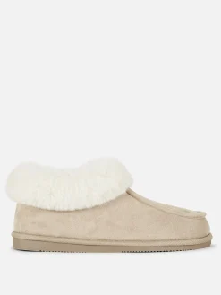 Chaussons Mocassins Doublés En Fausse Fourrure