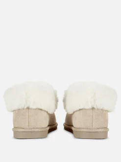 Chaussons Mocassins Doublés En Fausse Fourrure