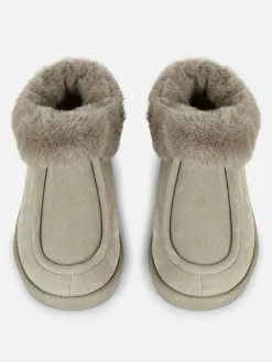 Chaussons Mocassins Doublés En Fausse Fourrure