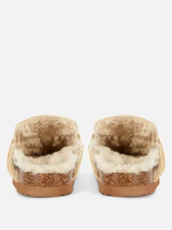 Chaussons Style Mocassins Doublés De Fausse Fourrure