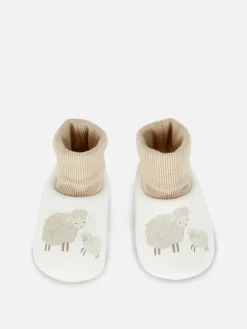 Chaussons-chaussettes à Motif Mouton