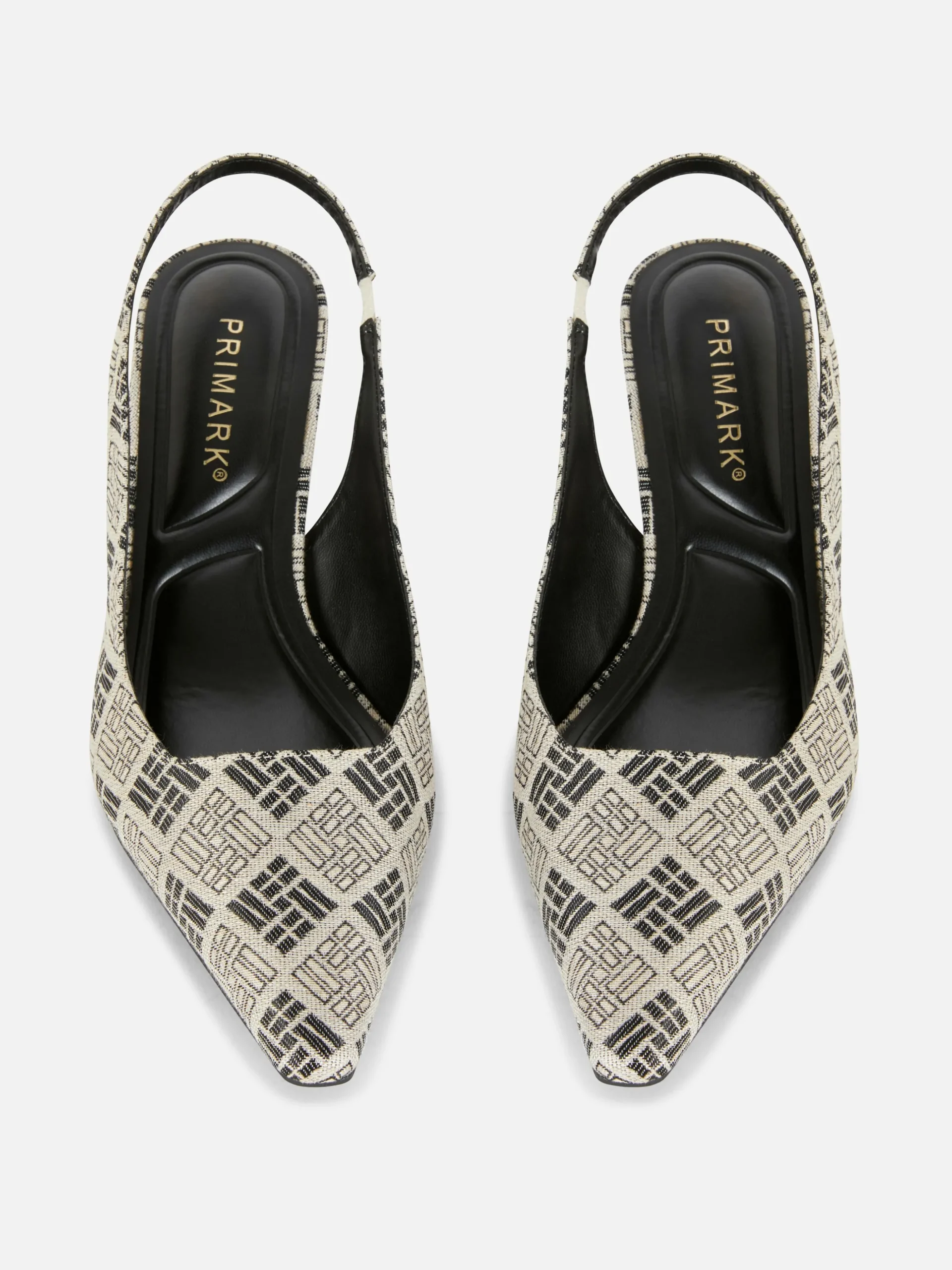 Chaussures à Talon Ouvert Et Motif Géométrique