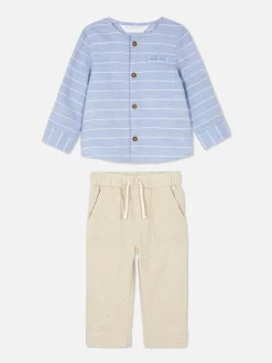 Chemise à Manches Longues Et Pantalon à Cordon