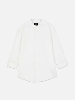Chemise Boutonnée à Manches Retroussées