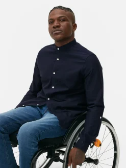 Chemise Boutonnée à Manches Retroussées