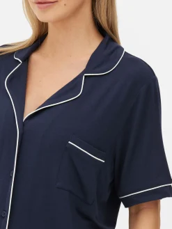 Chemise De Maternité à Boutons Et à Manches Courtes