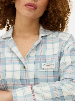 Chemise De Nuit Longue En Flanelle à Carreaux