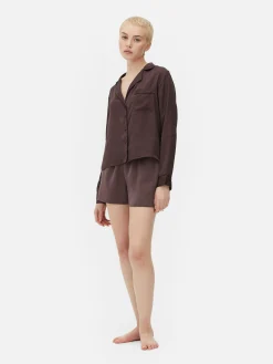 Chemise De Pyjama En Satin