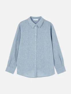 Chemise En Chambray à Manches Longues