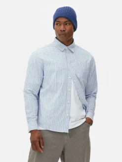 Chemise En Jacquard Rayé à Manches Longues