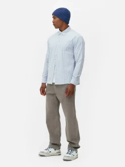 Chemise En Jacquard Rayé à Manches Longues