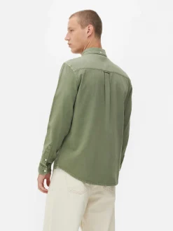 Chemise En Sergé De Coton à Manches Longues