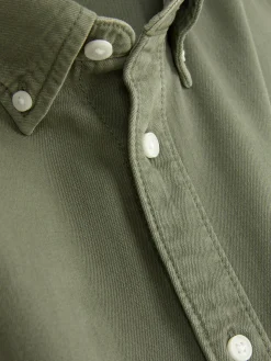 Chemise En Sergé De Coton à Manches Longues