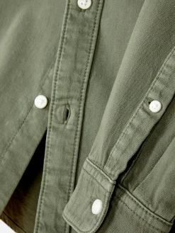 Chemise En Sergé De Coton à Manches Longues