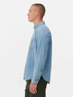 Chemise En Sergé De Coton à Manches Longues