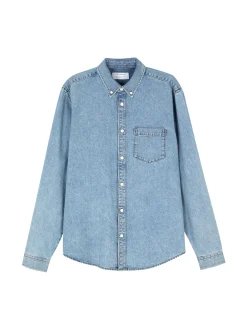 Chemise En Sergé De Coton à Manches Longues