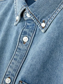 Chemise En Sergé De Coton à Manches Longues