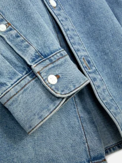 Chemise En Sergé De Coton à Manches Longues