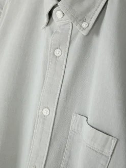 Chemise En Sergé De Coton à Manches Longues