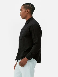 Chemise Jacquard à Manches Longues