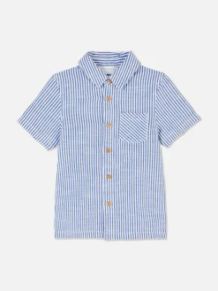 Chemise Rayée à Manches Courtes