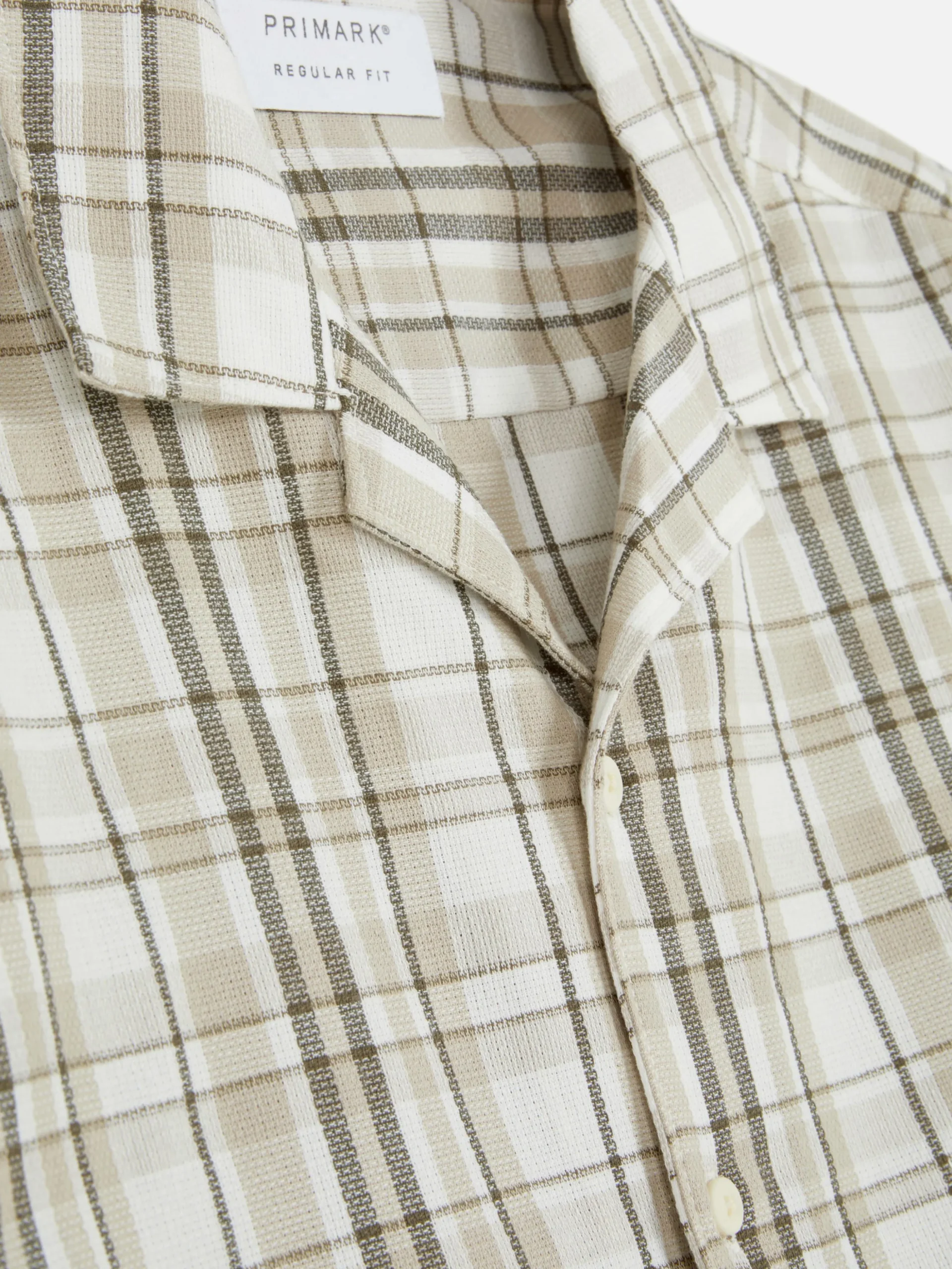 Chemise Texturée à Carreaux Et à Manches Courtes