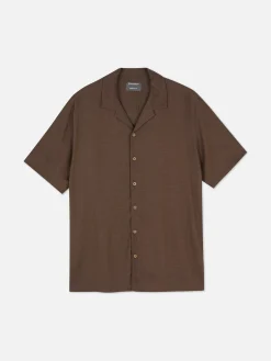 Chemise Texturée à Manches Courtes