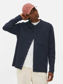 Chemise Tricotée à Boutons-pression