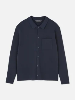 Chemise Tricotée à Boutons-pression