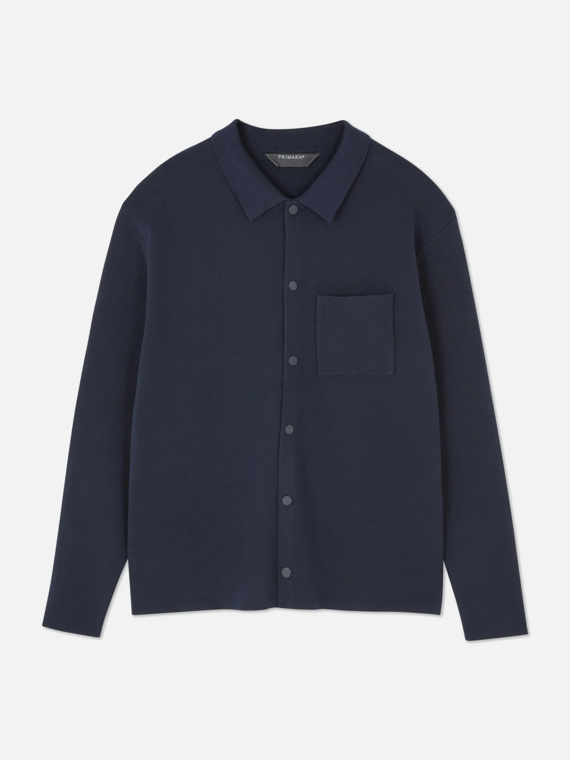 Chemise Tricotée à Boutons-pression