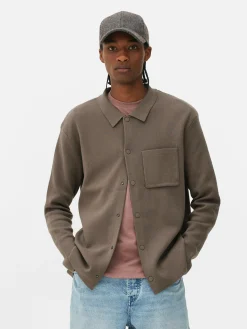 Chemise Tricotée à Boutons-pression