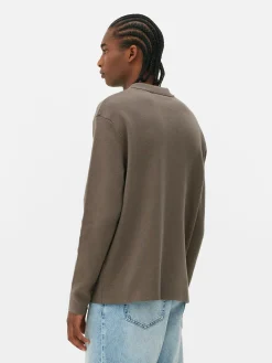 Chemise Tricotée à Boutons-pression