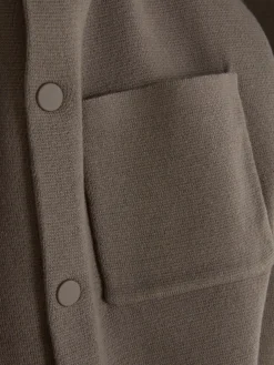 Chemise Tricotée à Boutons-pression