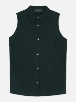 Chemisier Boutonné Sans Manches