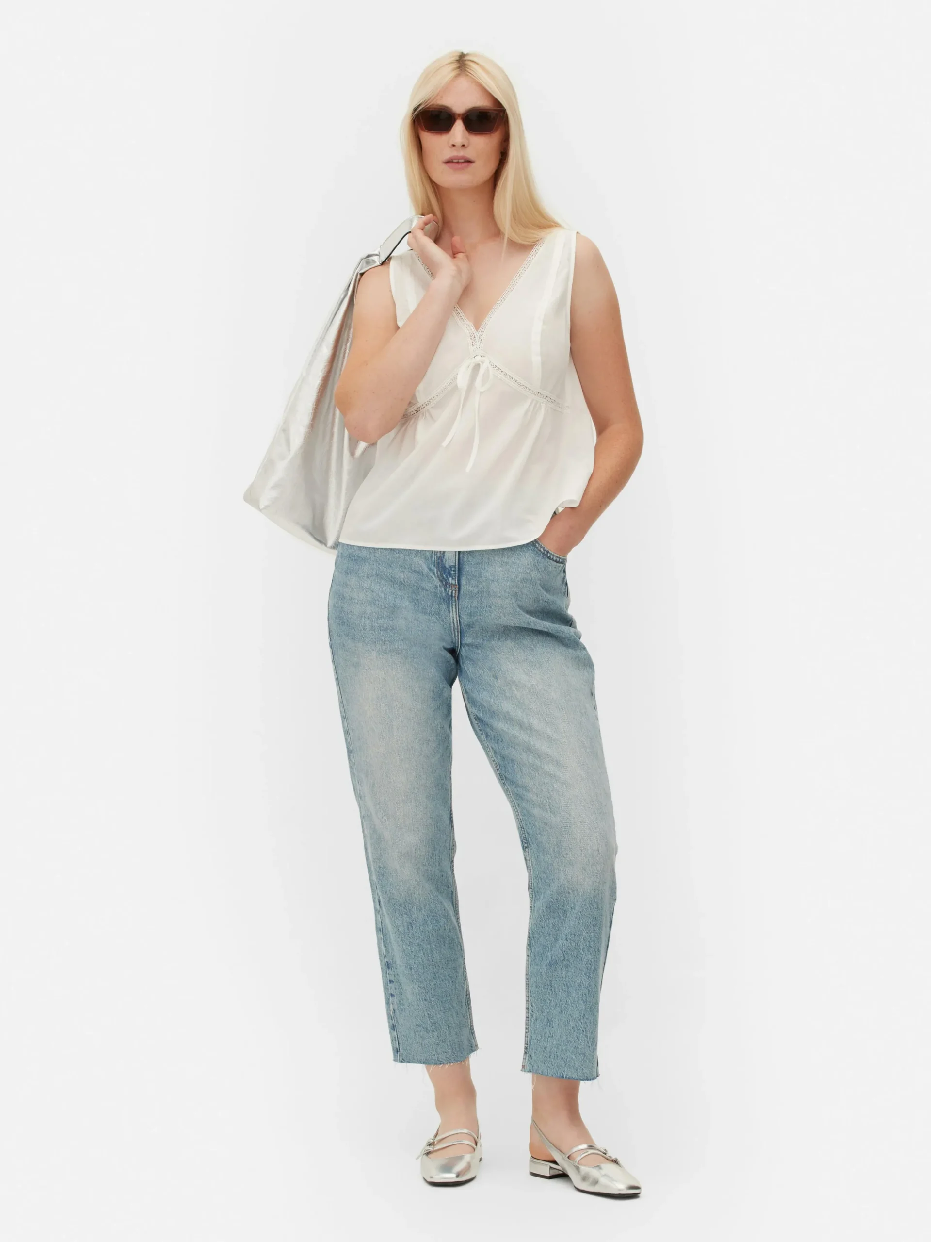 Chemisier Sans Manches à Col En V