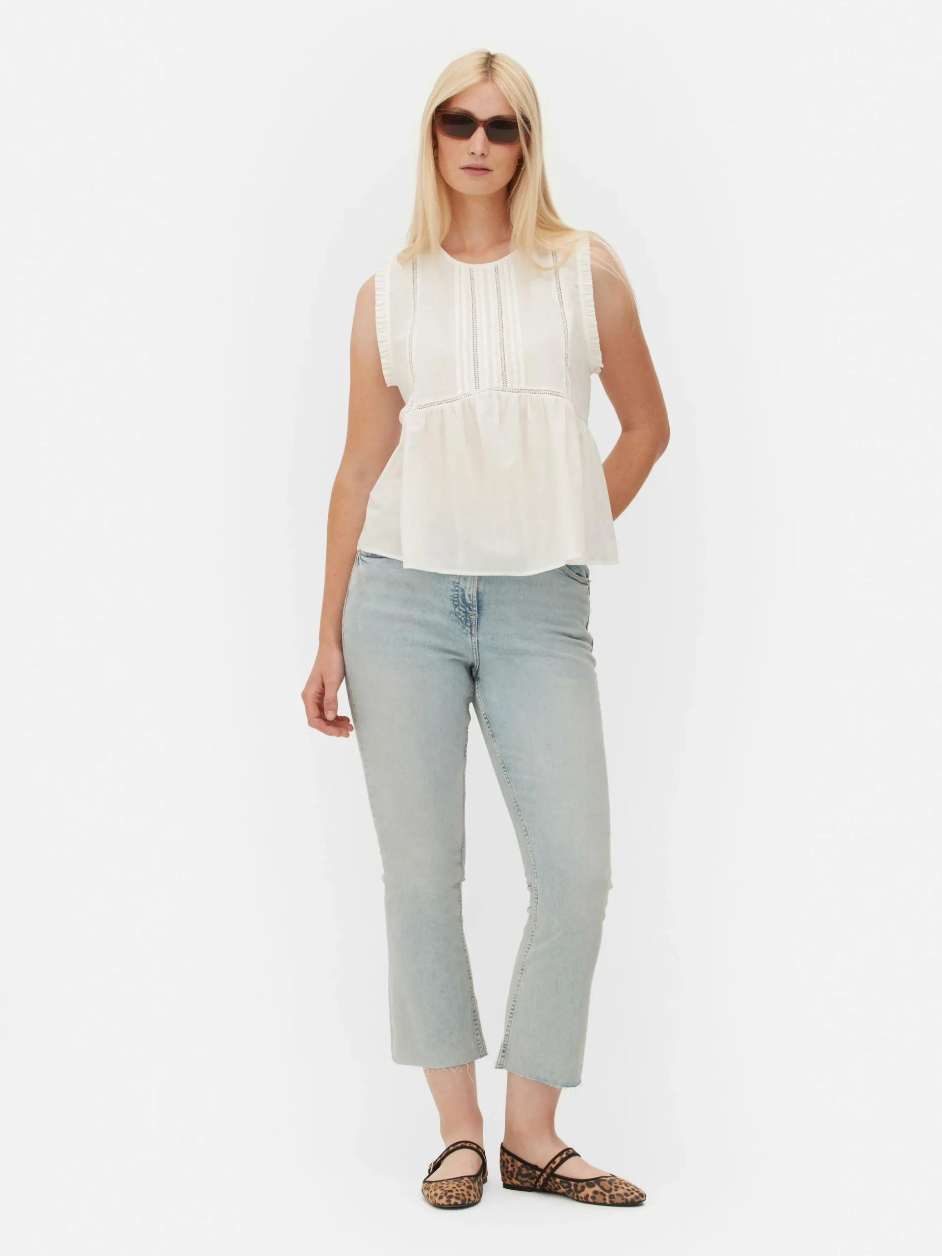 Chemisier Sans Manches à Volants