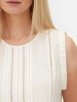 Chemisier Sans Manches à Volants