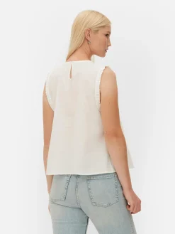 Chemisier Sans Manches à Volants