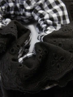 Chouchou Cheveux Vichy Avec Dentelle