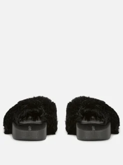 Claquettes En Fausse Fourrure