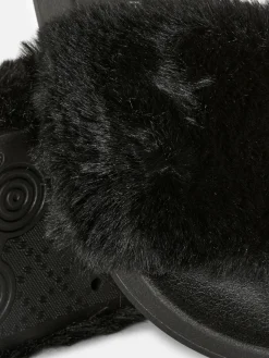 Claquettes En Fausse Fourrure