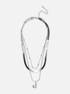 Collier à Superpositions Bouffant Avec Initiale