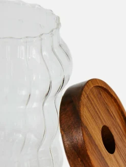 Contenant En Verre Strié