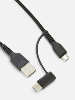 Cordon De Charge Double De Deux Mètres