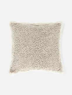 Coussin à Motif Léopard Et Franges