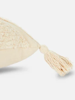 Coussin Oblong Tufté à Pampilles