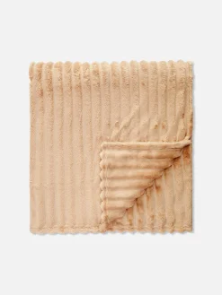 Couverture Côtelée Duveteuse Ultra-douce