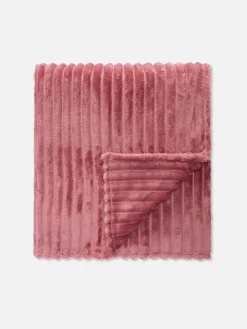 Couverture Côtelée Duveteuse Ultra-douce