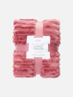 Couverture Côtelée Duveteuse Ultra-douce